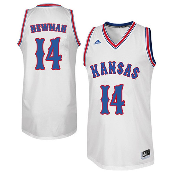 Men #14 Malik Newman Kansas Jayhawks Retro Throwback College Basketball Jerseys Sale-White - Click Image to Close